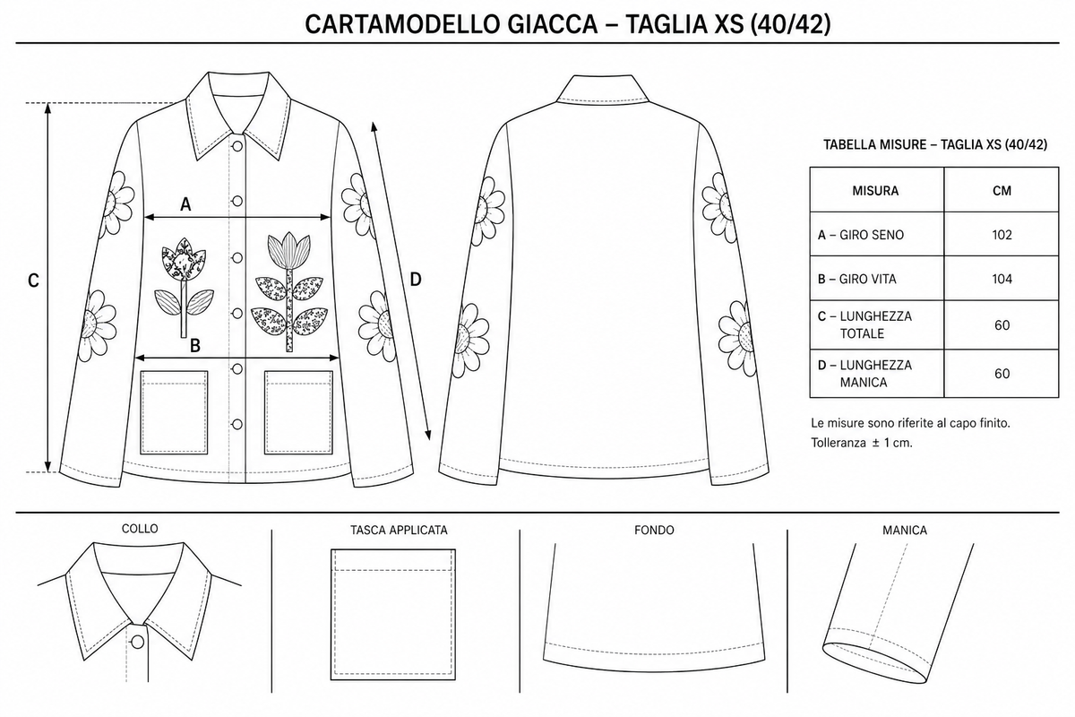 Giacca patch XS